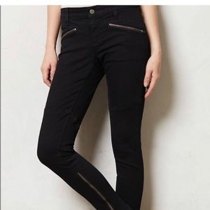 Anthropologie 27 pilcro and the letter press black jeans serif zipper